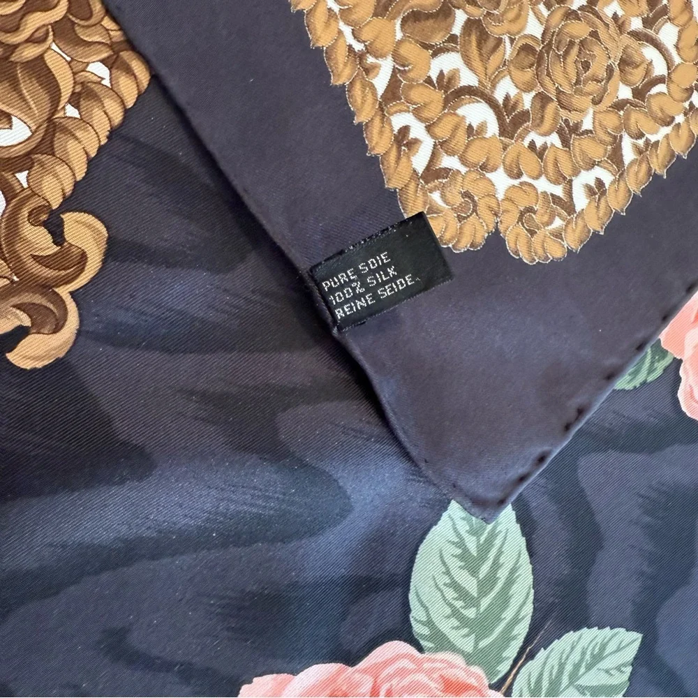 Christian Dior Floral Silk Scarf
